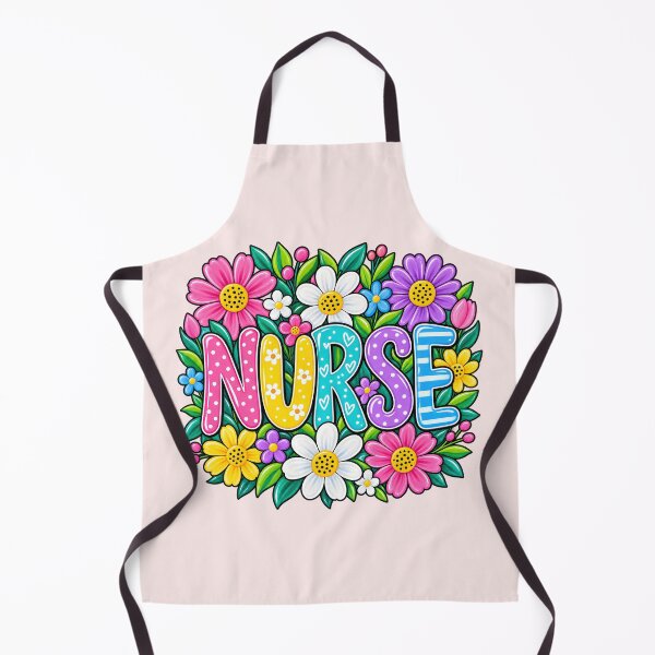 Item preview, Colorful Floral Nurse Typography Cute Nursing Flower Graphic designed and sold by CG Studio.