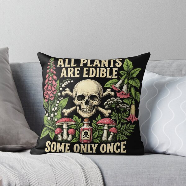 Item preview, Vintage Poison Garden Botanical Skull Illustration designed and sold by Timeless Threads.