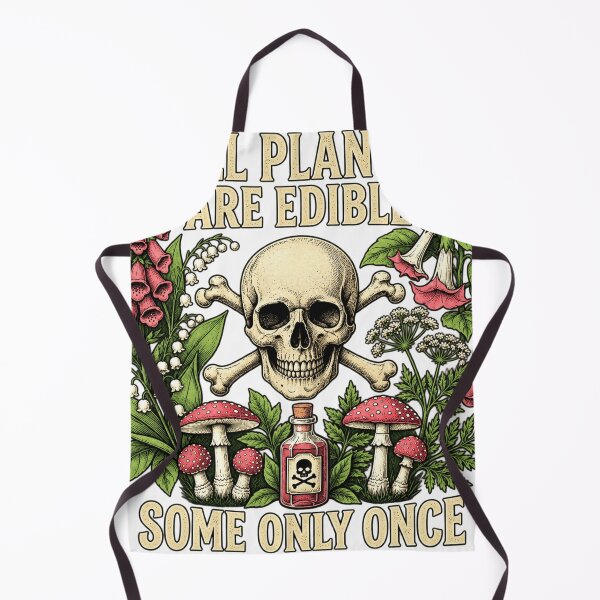Item preview, Vintage Poison Garden Botanical Skull Illustration designed and sold by Timeless Threads.