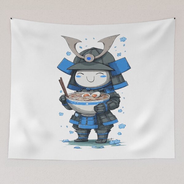 Item preview,  chibi samurai warrior ramen designed and sold by cutemakerotart.