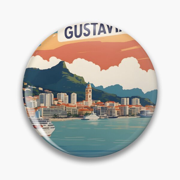 Item preview, Gustavia Saint Barthelemy Vintage Travel designed and sold by TravelersGems.