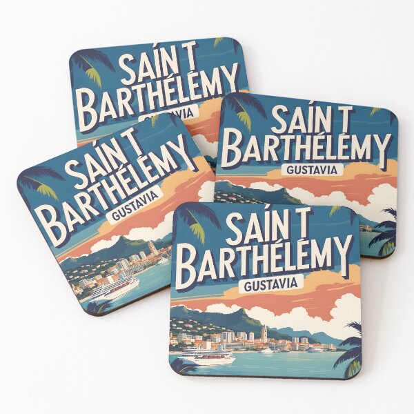 Item preview, Gustavia Saint Barthelemy Vintage Travel designed and sold by TravelersGems.
