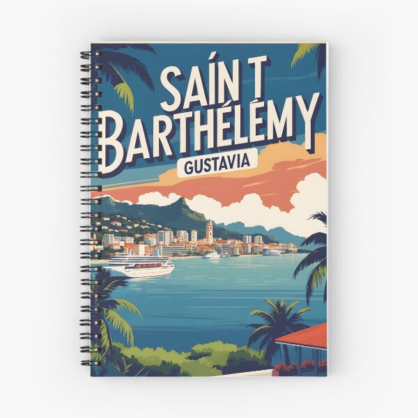 Item preview, Gustavia Saint Barthelemy Vintage Travel designed and sold by TravelersGems.