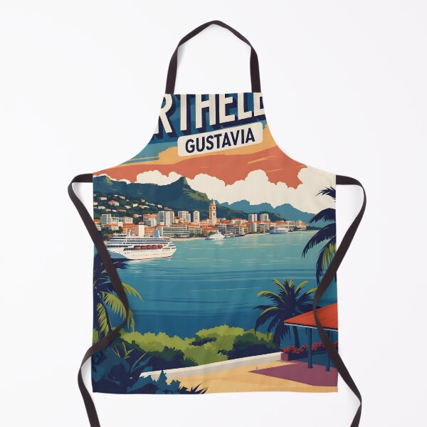 Item preview, Gustavia Saint Barthelemy Vintage Travel designed and sold by TravelersGems.