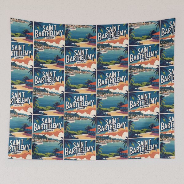 Item preview, Gustavia Saint Barthelemy Vintage Travel designed and sold by TravelersGems.