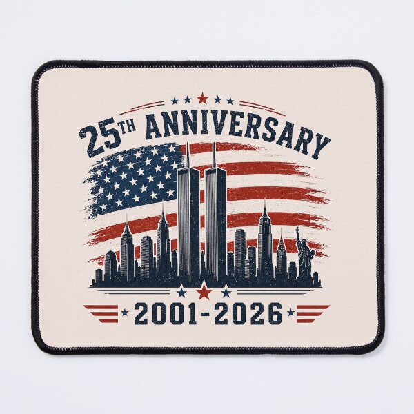 Item preview, Never Forget 9/11, 25th Anniversary 2001–2026 Twin Towers, American Flag, Memorial Tribute designed and sold by Cchotlan.