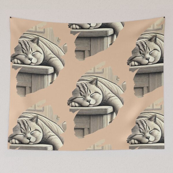 Item preview, Cute Cat Nap Mug! designed and sold by Vinaelly.