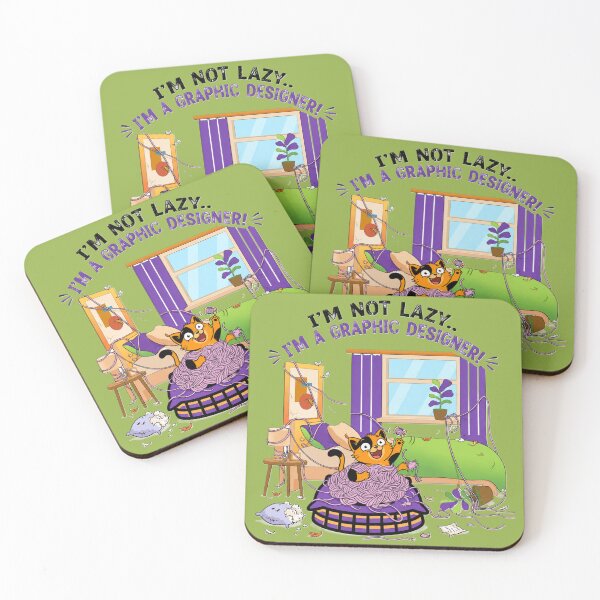 Item preview, I'm Not Lazy I'm A Graphic Designer Cat designed and sold by zaoroo shop.