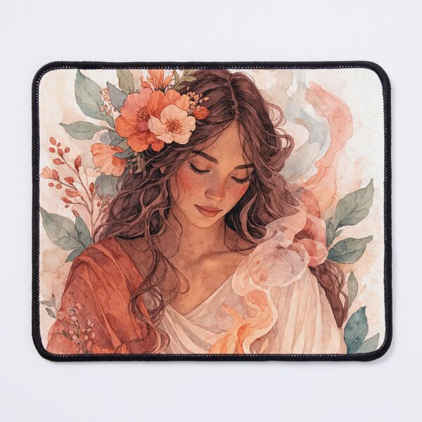 Item preview, Hestia – Keeper of the Sacred Flame Watercolor Painting designed and sold by GalleryKauffeld.