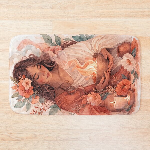 Item preview, Hestia – Keeper of the Sacred Flame Watercolor Painting designed and sold by GalleryKauffeld.