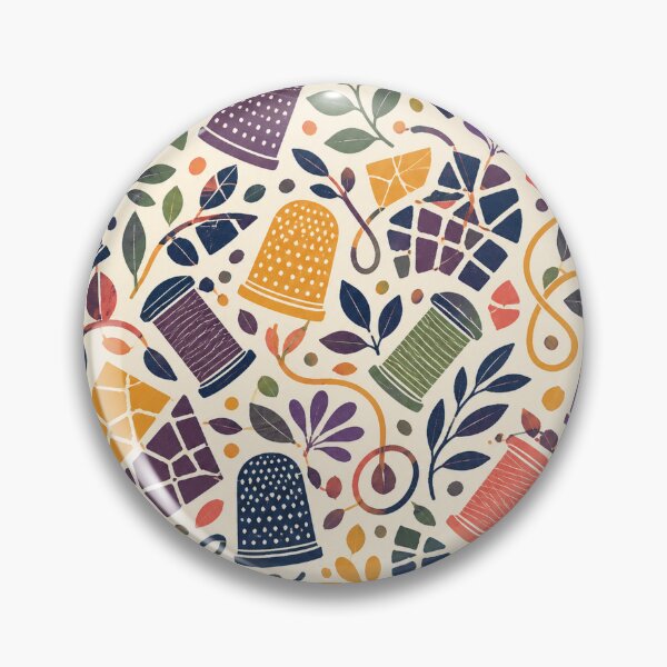 Item preview, Indigo Thimble Garden Mosaic designed and sold by aihrgdesign.