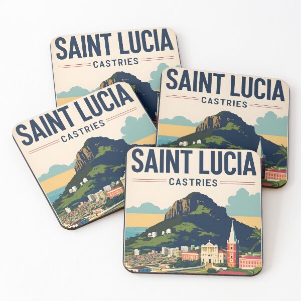 Item preview, Saint Lucia Vintage Travel Tourism designed and sold by TravelersGems.