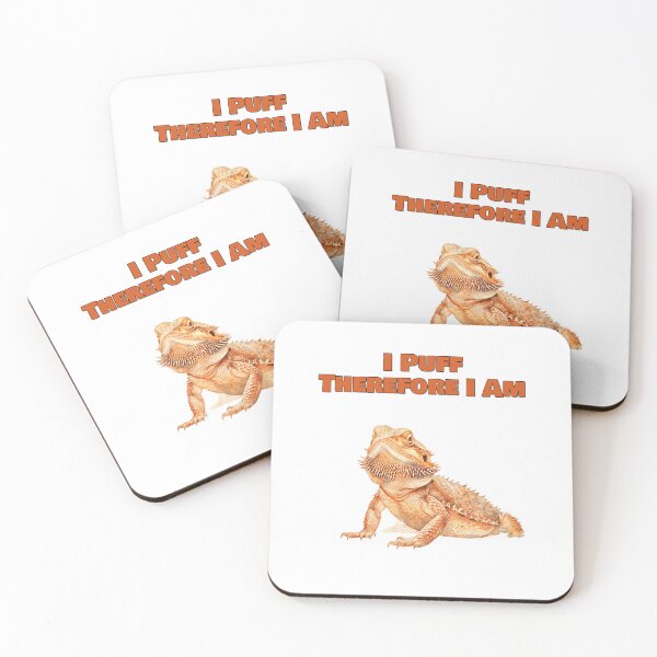 Item preview, I Puff Therefore I Am Philosophical Bearded Dragon Design designed and sold by NatureUnleashed.