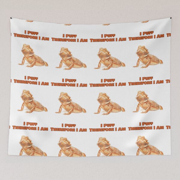 Item preview, I Puff Therefore I Am Philosophical Bearded Dragon Design designed and sold by NatureUnleashed.