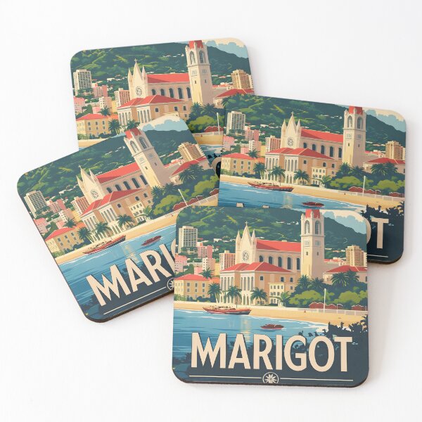 Item preview, Marigot Saint Martin Vintage Travel Tourism designed and sold by TravelersGems.