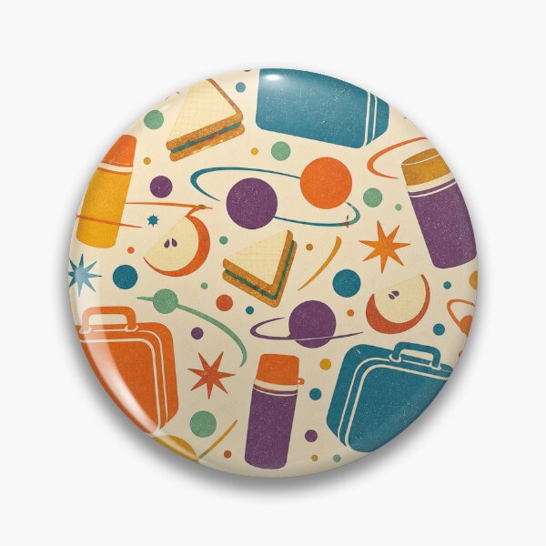 Item preview, Tangerine Lunchbox Orbit Pattern designed and sold by aihrgdesign.