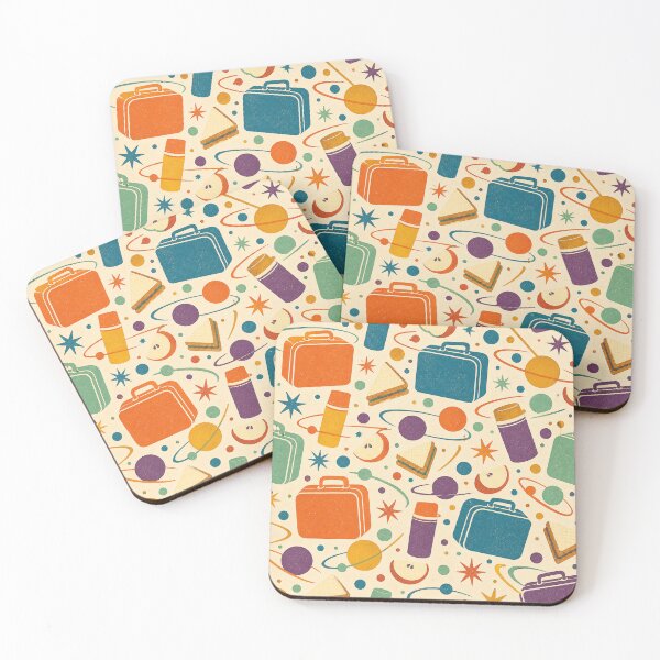 Item preview, Tangerine Lunchbox Orbit Pattern designed and sold by aihrgdesign.