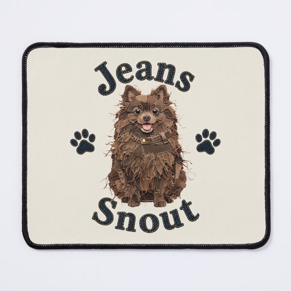 Item preview, Brown Spitz / Pomeranian Denim Patch Art designed and sold by JeanSnout.