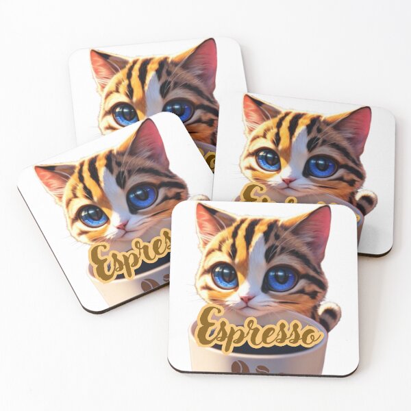Item preview, Cute Espresso Kitty! designed and sold by Vinaelly.