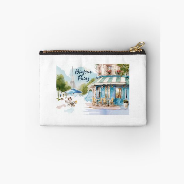 Item preview, Bonjour Paris Watercolor – Paris France Eiffel Tower French Cafe Travel Wall Art designed and sold by Ramona-Gliga.