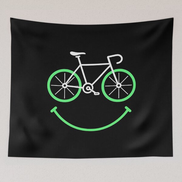 Item preview, Happy Bicycle Smile Minimalist Cycling Design designed and sold by CG Studio.