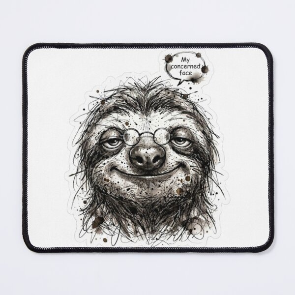 Item preview, Ironical Sloth Sketch with Glasses designed and sold by Snurly.