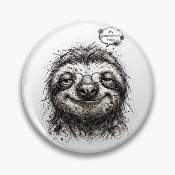 Item preview, Ironical Sloth Sketch with Glasses designed and sold by Snurly.