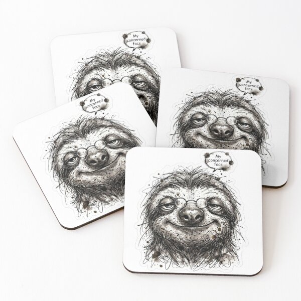 Item preview, Ironical Sloth Sketch with Glasses designed and sold by Snurly.