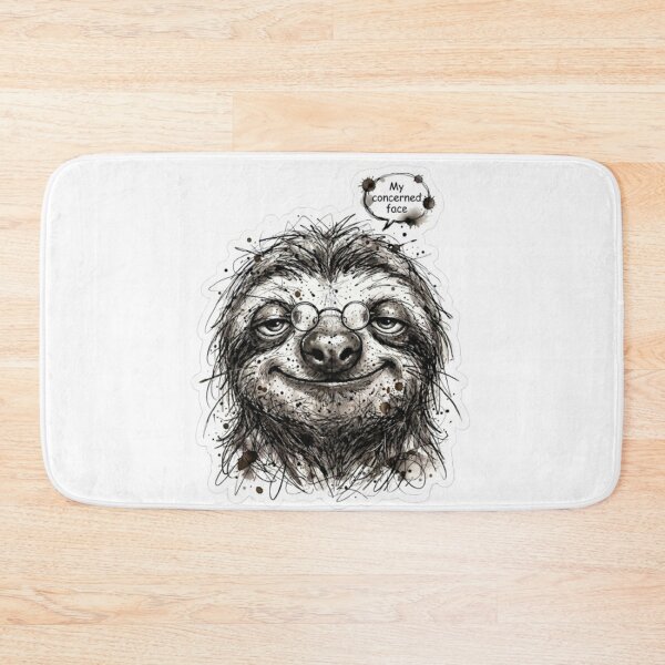 Item preview, Ironical Sloth Sketch with Glasses designed and sold by Snurly.