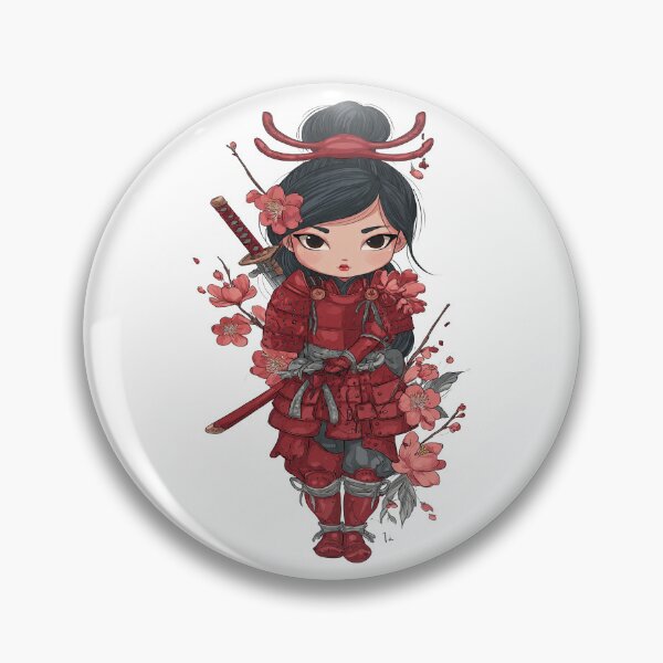 Item preview,  chibi samurai warrior girl character designed and sold by cutemakerotart.