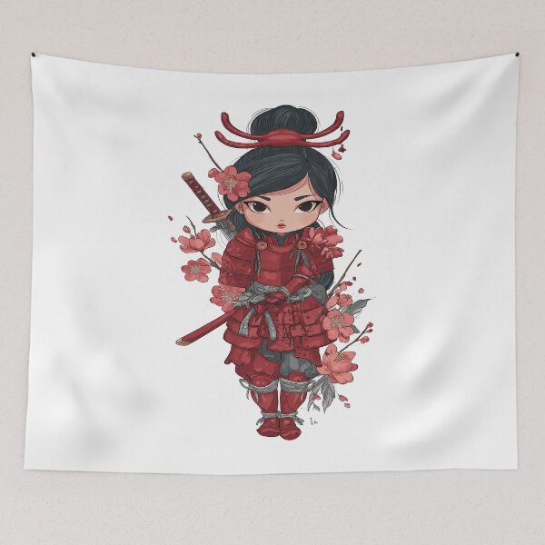Item preview,  chibi samurai warrior girl character designed and sold by cutemakerotart.