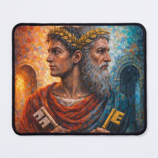 Item preview, Janus – Roman God of Beginnings Painting designed and sold by GalleryKauffeld.