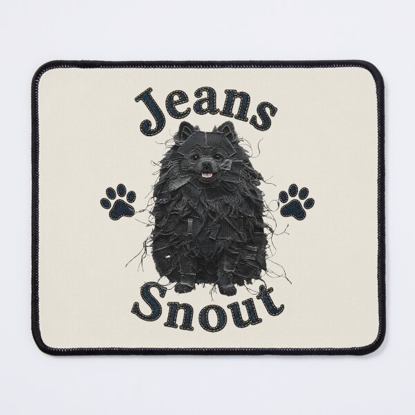 Item preview, Black Spitz / Pomeranian Denim Patch Art designed and sold by JeanSnout.