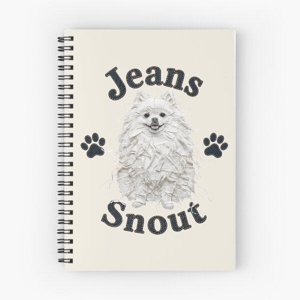 Item preview, White Spitz / Pomeranian Denim Patch Art designed and sold by JeanSnout.