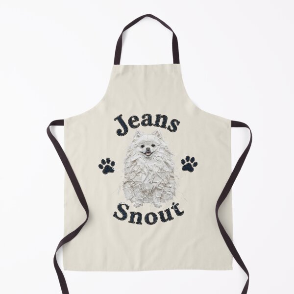 Item preview, White Spitz / Pomeranian Denim Patch Art designed and sold by JeanSnout.