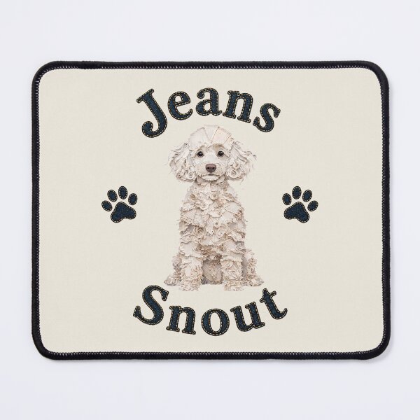 Item preview, White Poodle Denim Patch Art designed and sold by JeanSnout.