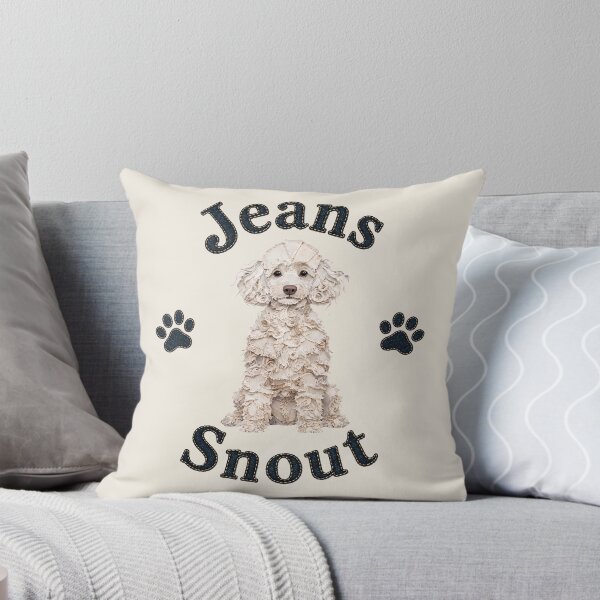 Item preview, White Poodle Denim Patch Art designed and sold by JeanSnout.