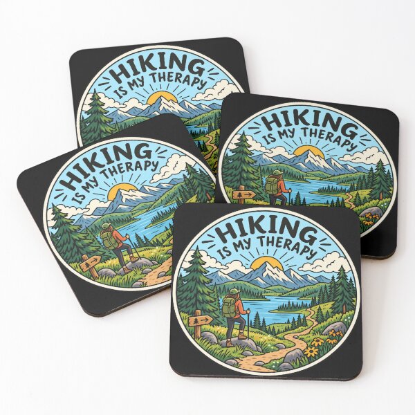 Item preview, Hiking Is My Therapy – Mountain Trail Outdoor Adventure designed and sold by creativebymateo.
