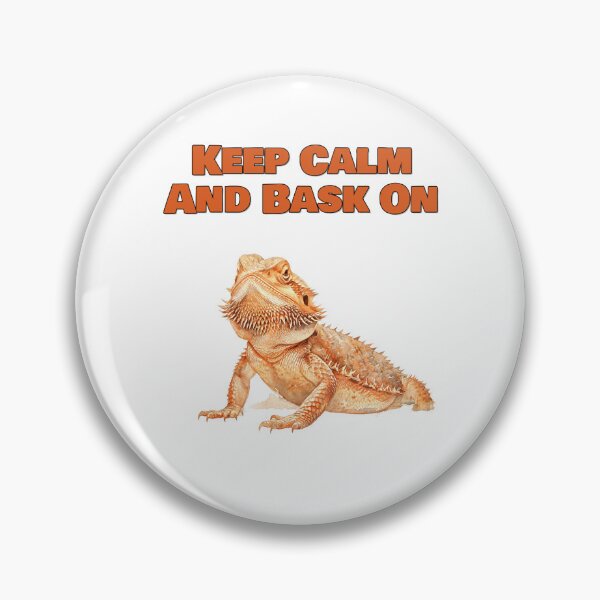 Item preview, Keep Calm And Bask On Bearded Dragon Watercolor Design designed and sold by NatureUnleashed.
