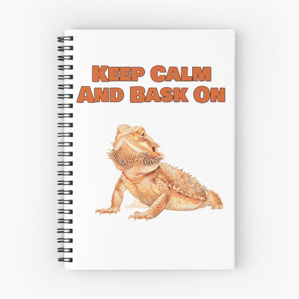 Item preview, Keep Calm And Bask On Bearded Dragon Watercolor Design designed and sold by NatureUnleashed.