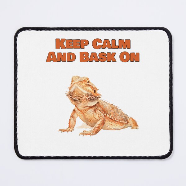 Item preview, Keep Calm And Bask On Bearded Dragon Watercolor Design designed and sold by NatureUnleashed.