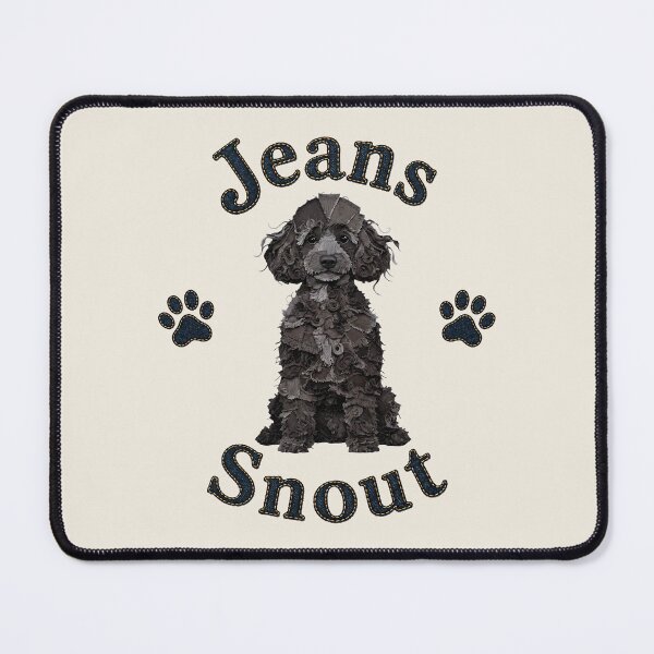 Item preview, Black Poodle Denim Patch Art designed and sold by JeanSnout.