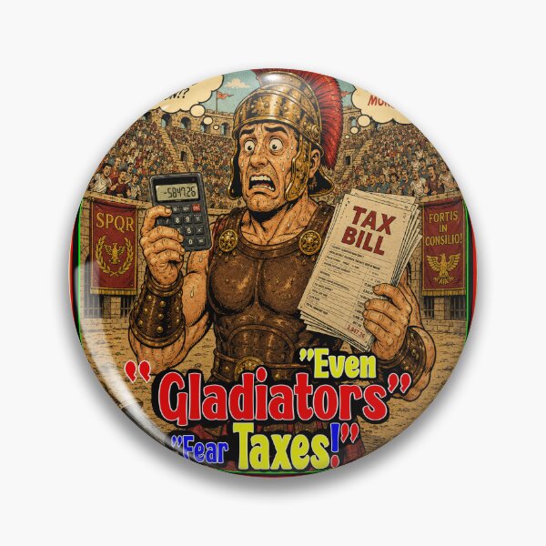 Item preview, Even Gladiators Fear Taxes Funny Roman Soldier Graphic Art designed and sold by frestshop.