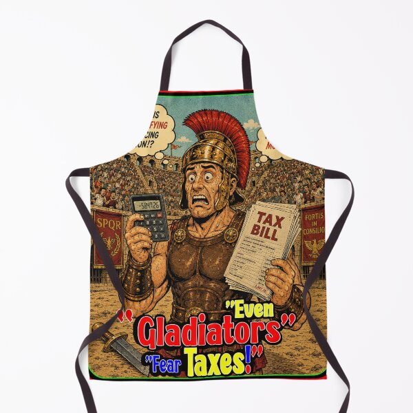 Item preview, Even Gladiators Fear Taxes Funny Roman Soldier Graphic Art designed and sold by frestshop.