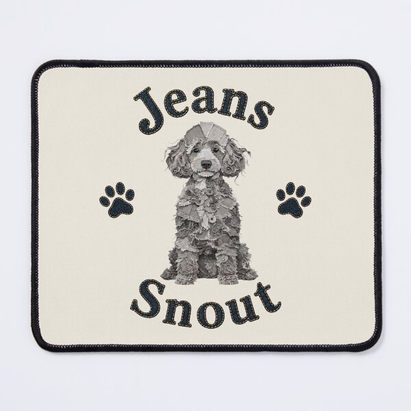 Item preview, Gray Poodle Denim Patch Art designed and sold by JeanSnout.