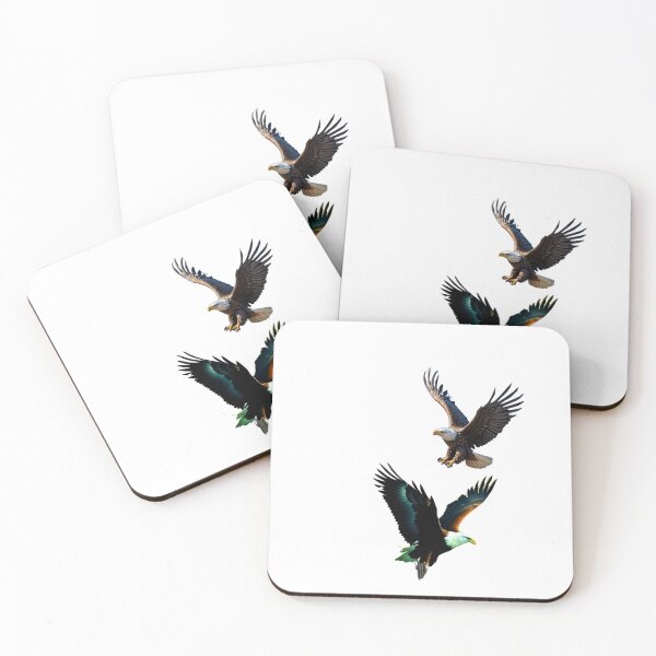 Item preview, Two Majestic Flying Bald Eagles designed and sold by LC&LCPlatform.