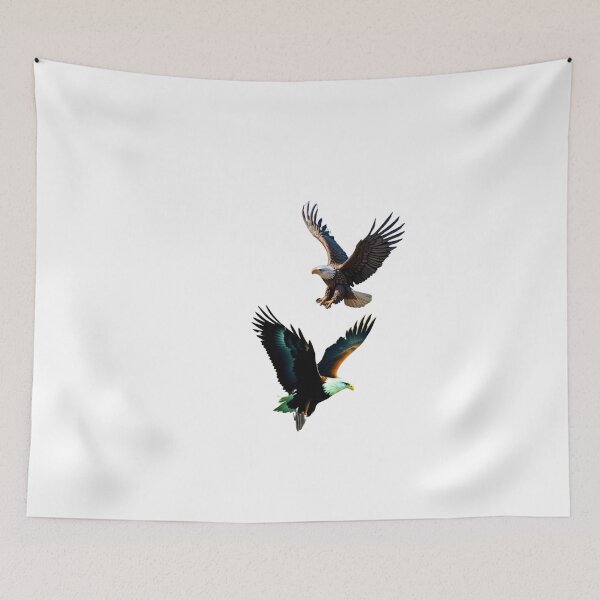 Item preview, Two Majestic Flying Bald Eagles  designed and sold by LC&LCPlatform.