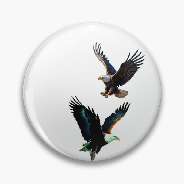 Item preview, Two Majestic Flying Bald Eagles  designed and sold by LC&LCPlatform.
