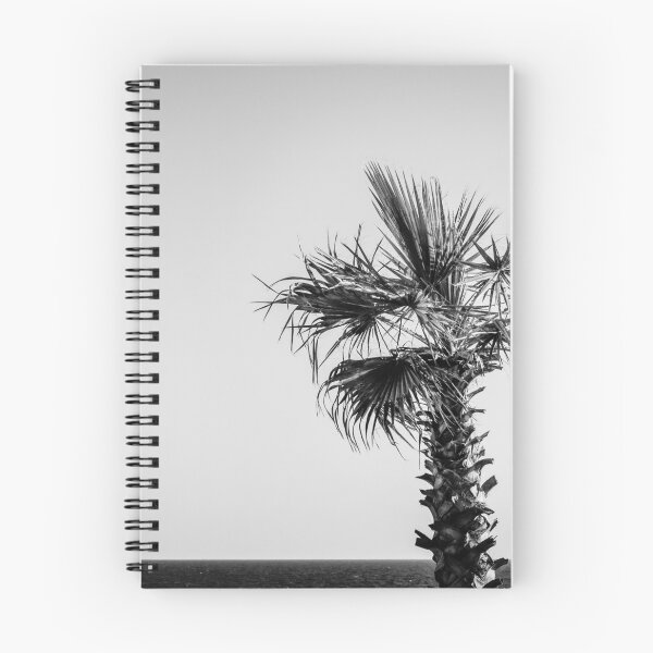 Item preview, Palm Tree Beside a Tranquil Ocean in Black and White designed and sold by Nmallia.