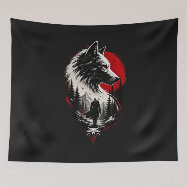 Item preview, Crimson Moon – Lone Wolf Wanderer designed and sold by AndGarciart.